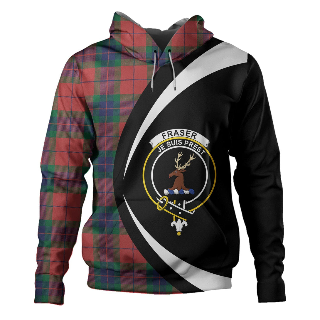 Fraser of Boblainy Hugh Modern Clan Badge Tartan Hoodie Circle Style