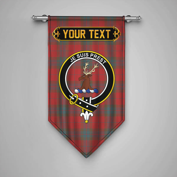 Fraser of Boblainy Hugh Weathered Clan Badge Tartan Gonfalon Personalize