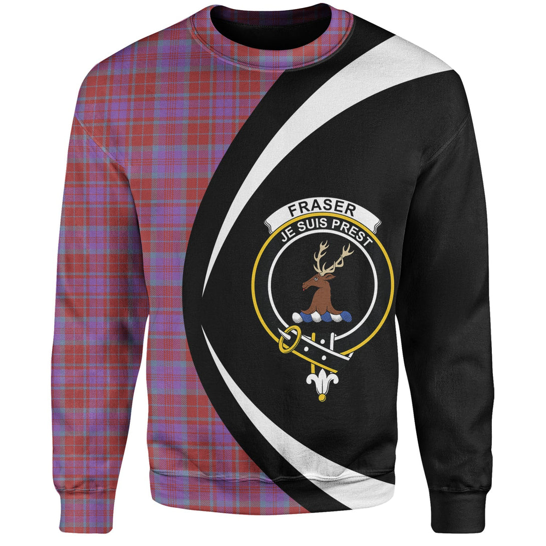 Fraser of Reelig Ancient Clan Badge Tartan Sweatshirt Circle Style Personalized