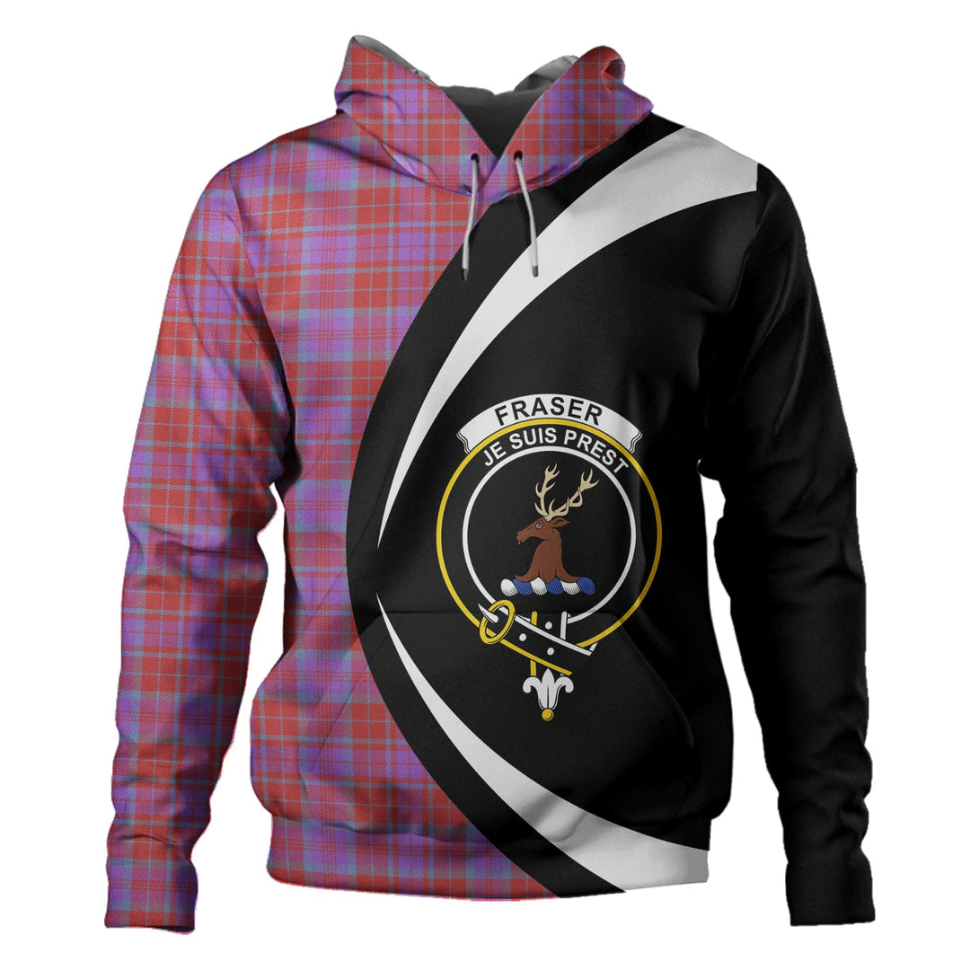 Fraser of Reelig Ancient Clan Badge Tartan Hoodie Circle Style