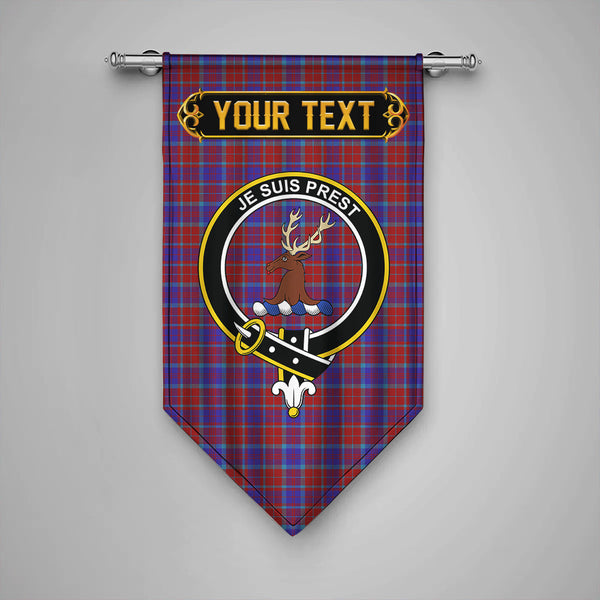 Fraser of Reelig Modern Clan Badge Tartan Gonfalon Personalize