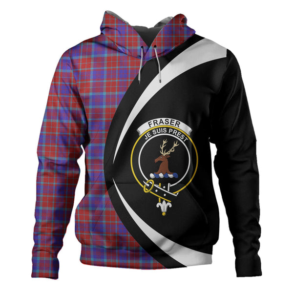 Fraser of Reelig Modern Clan Badge Tartan Hoodie Circle Style