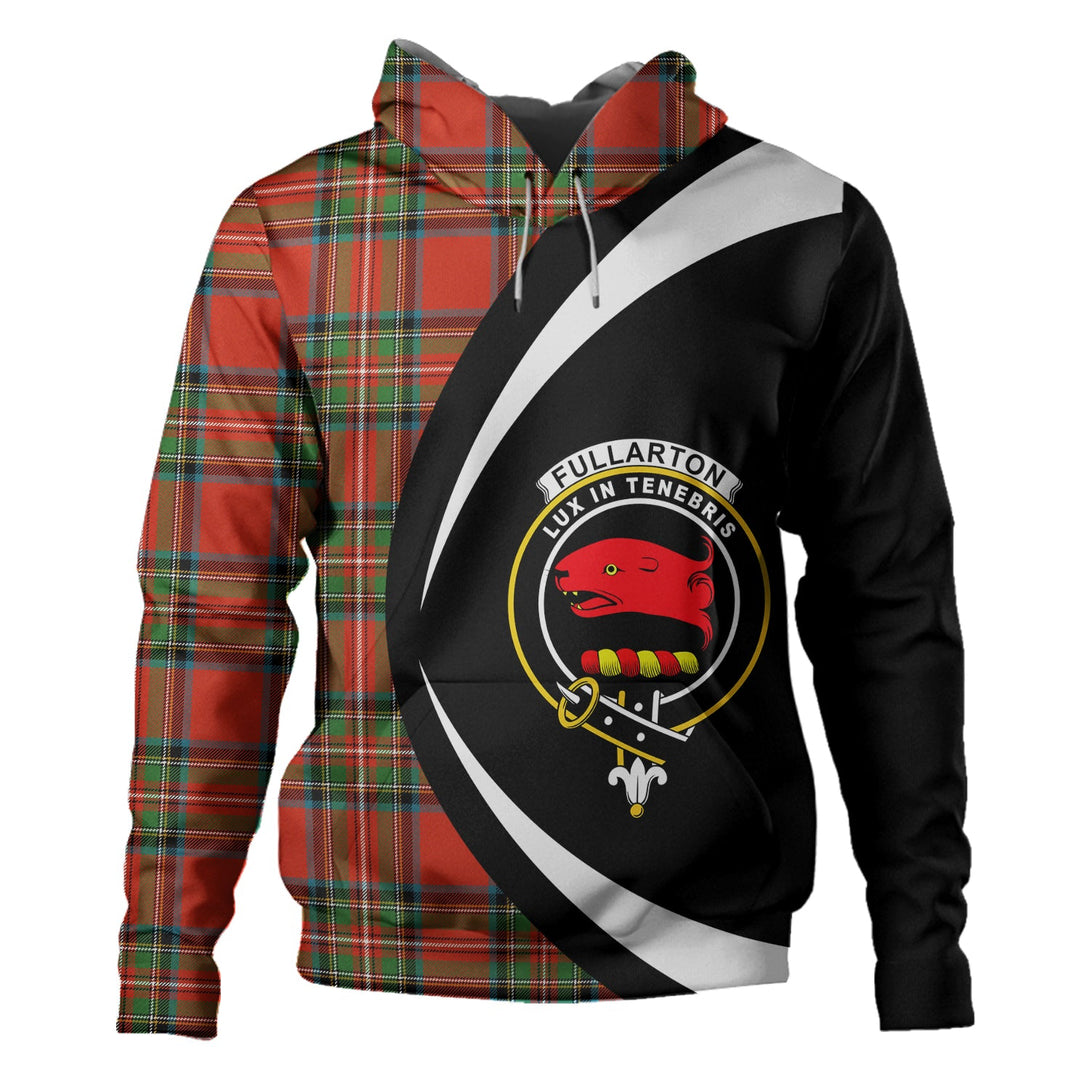 Fullarton Clan Badge Tartan Hoodie Circle Style