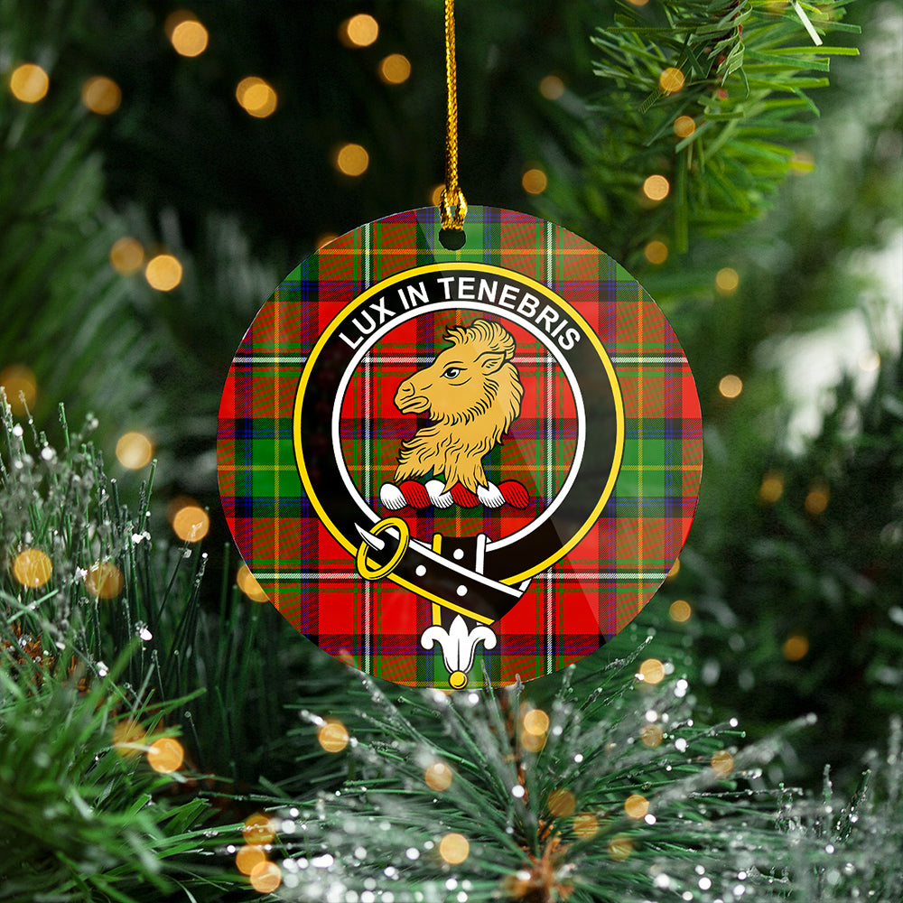 Fullerton Clan Badge Tartan Plastic Christmas Ornaments