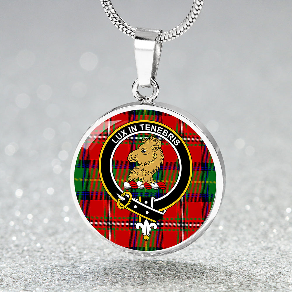 Fullerton Clan Badge Tartan Classic Circle Necklace