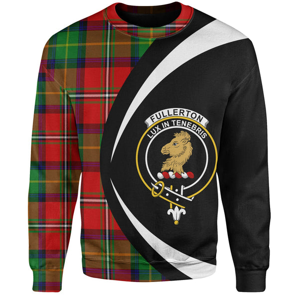 Fullerton Clan Badge Tartan Sweatshirt Circle Style Personalized