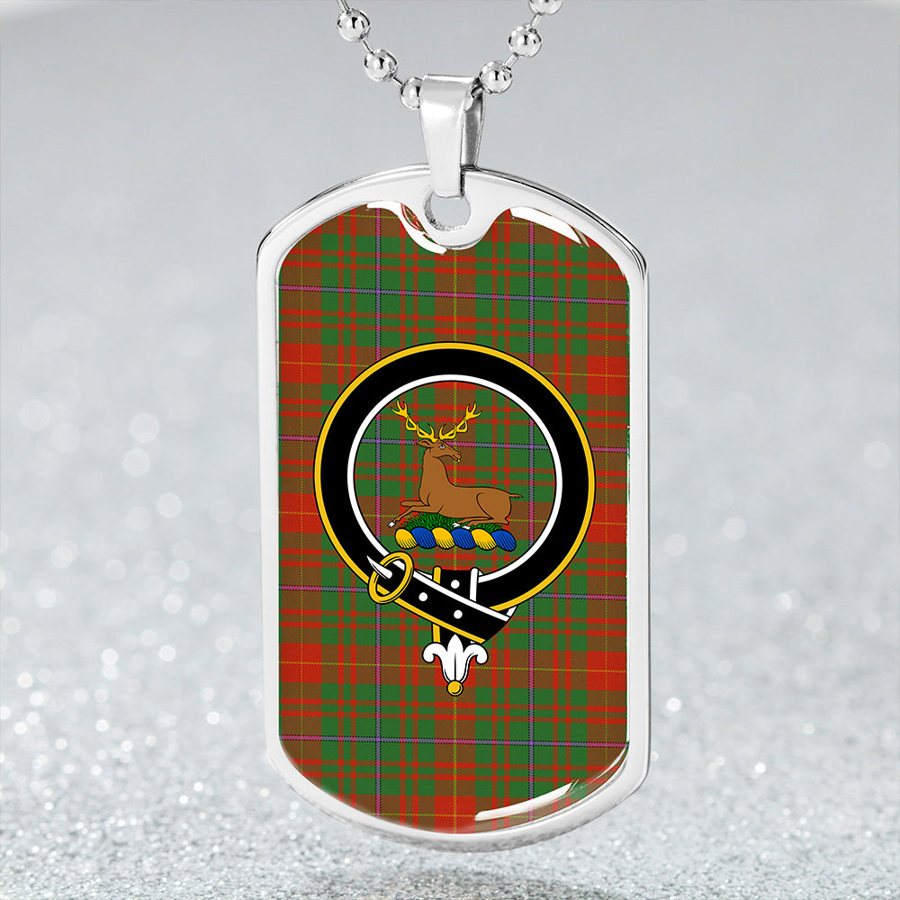 Fulton 1982 Ancient Clan Badge Classic Tartan Dog Tag Necklace