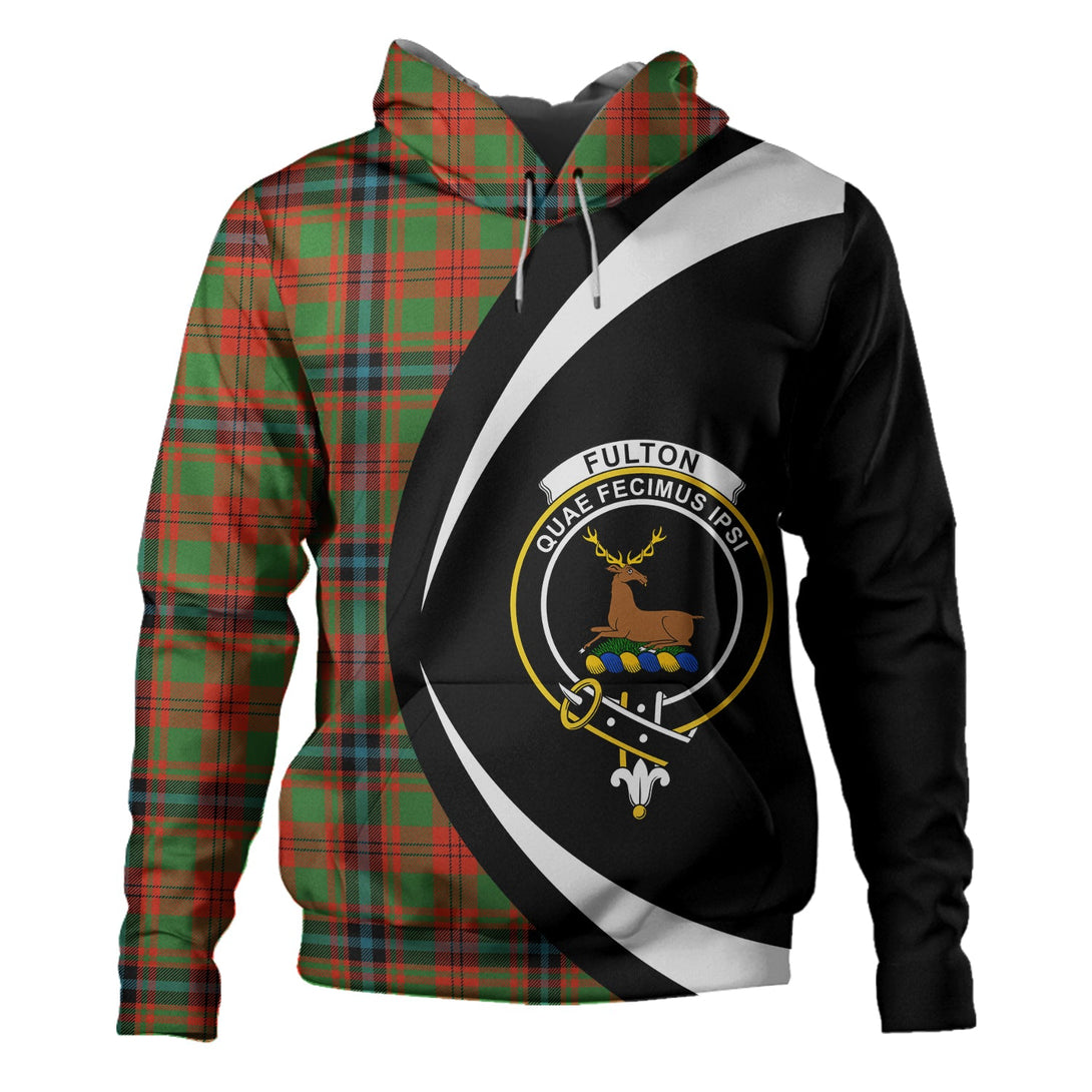 Fulton 1999 Ancient Clan Badge Tartan Hoodie Circle Style