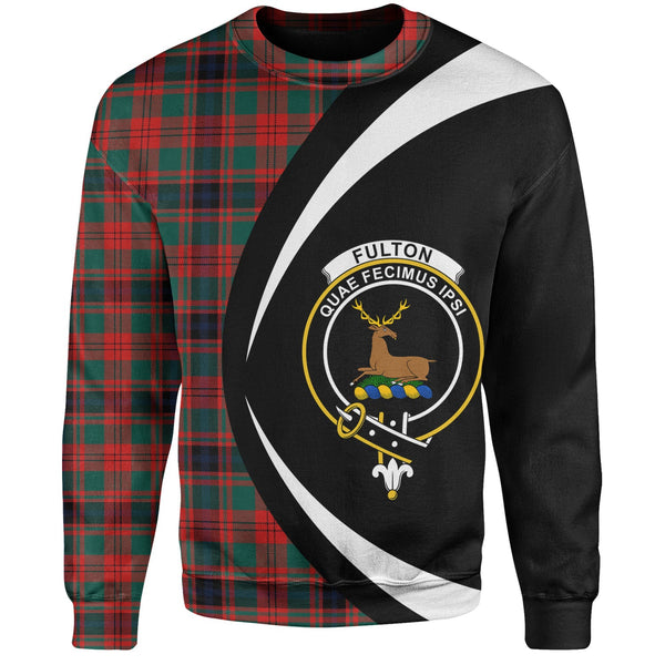 Fulton 1999 Modern Clan Badge Tartan Sweatshirt Circle Style Personalized