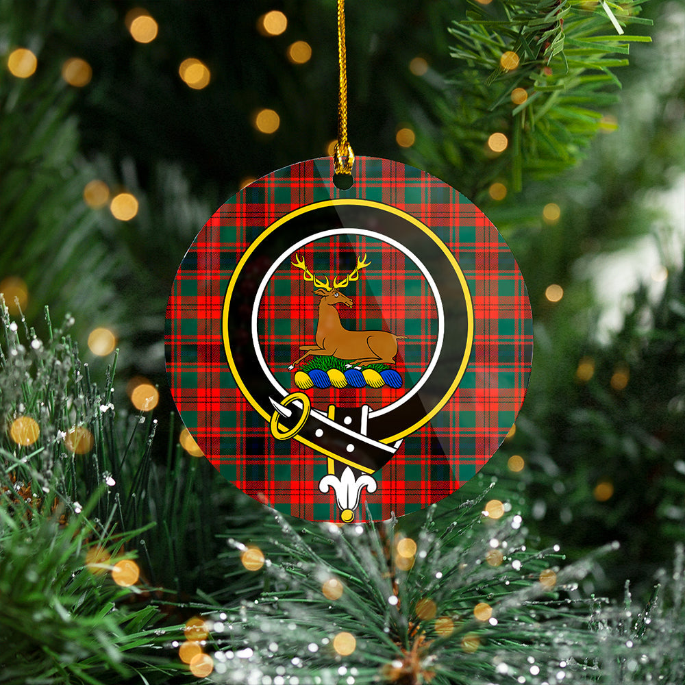 Fulton 1999 Modern Clan Badge Tartan Plastic Christmas Ornaments