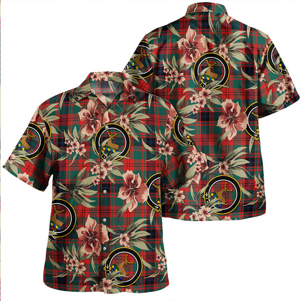 Fulton 1999 Modern Clan Badge Tartan Aloha Hawaiian Shirt Tropical Old Style