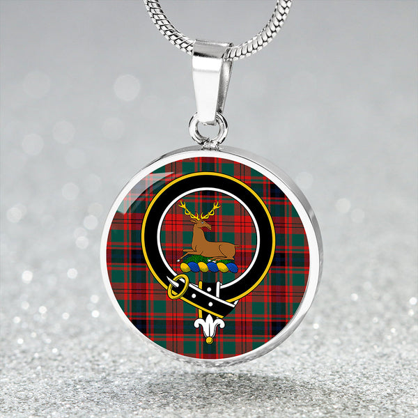 Fulton 1999 Modern Clan Badge Tartan Classic Circle Necklace