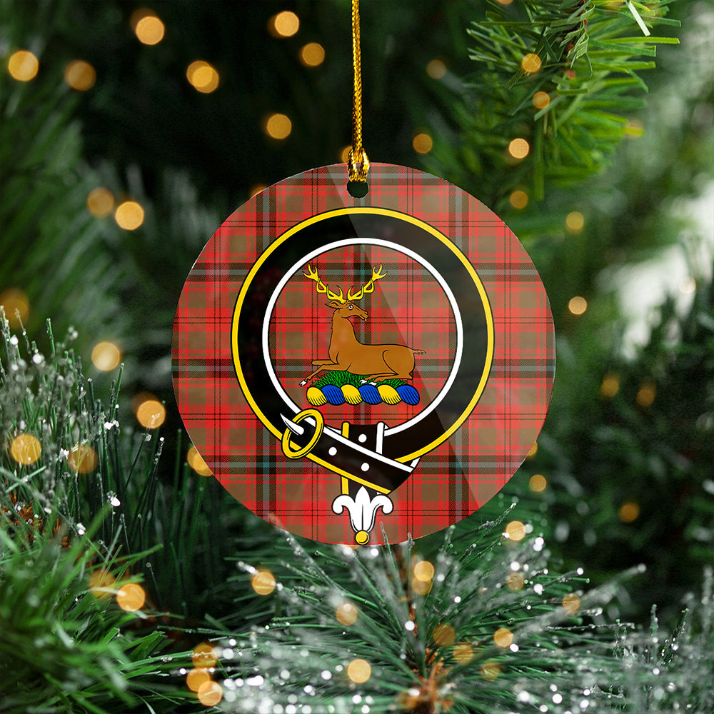 Fulton 1999 Weathered Clan Badge Tartan Plastic Christmas Ornaments