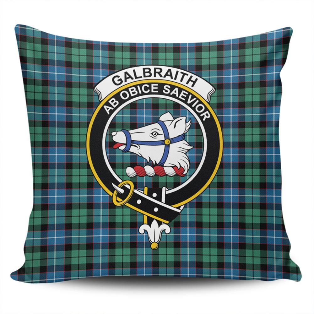 Galbraith Ancient Tartan Classic Crest Pillow Cover