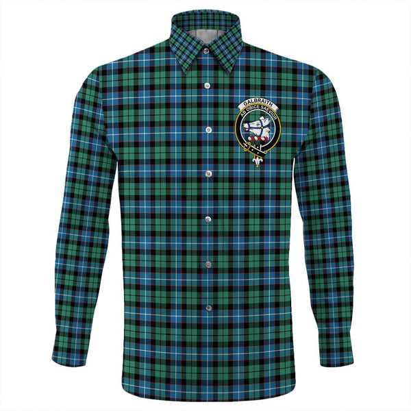 Galbraith Ancient Tartan Classic Crest Long Sleeve Button Shirt