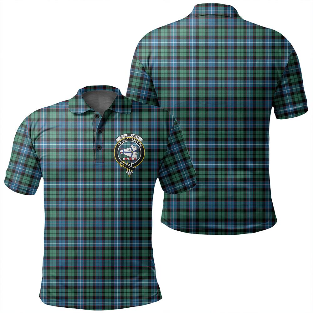 Galbraith Ancient Tartan Classic Crest Polo Shirt