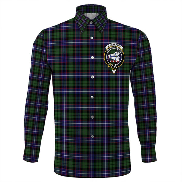 Galbraith Modern Tartan Classic Crest Long Sleeve Button Shirt