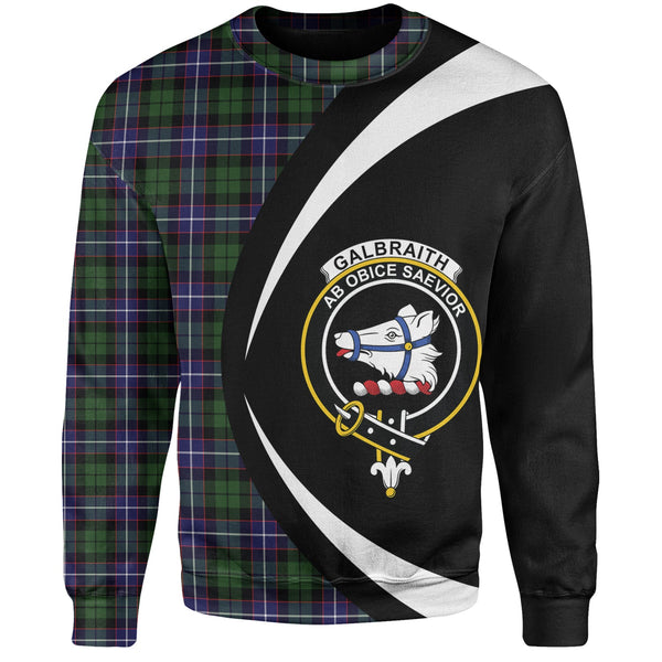 Galbraith Modern Clan Badge Tartan Sweatshirt Circle Style Personalized