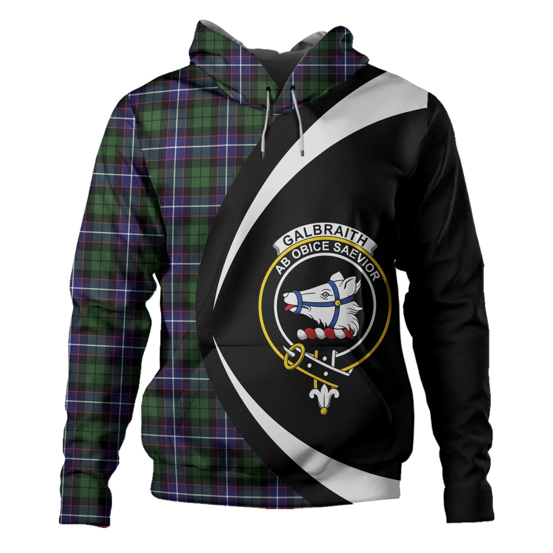 Galbraith Modern Clan Badge Tartan Hoodie Circle Style