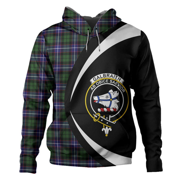 Galbraith Modern Clan Badge Tartan Hoodie Circle Style