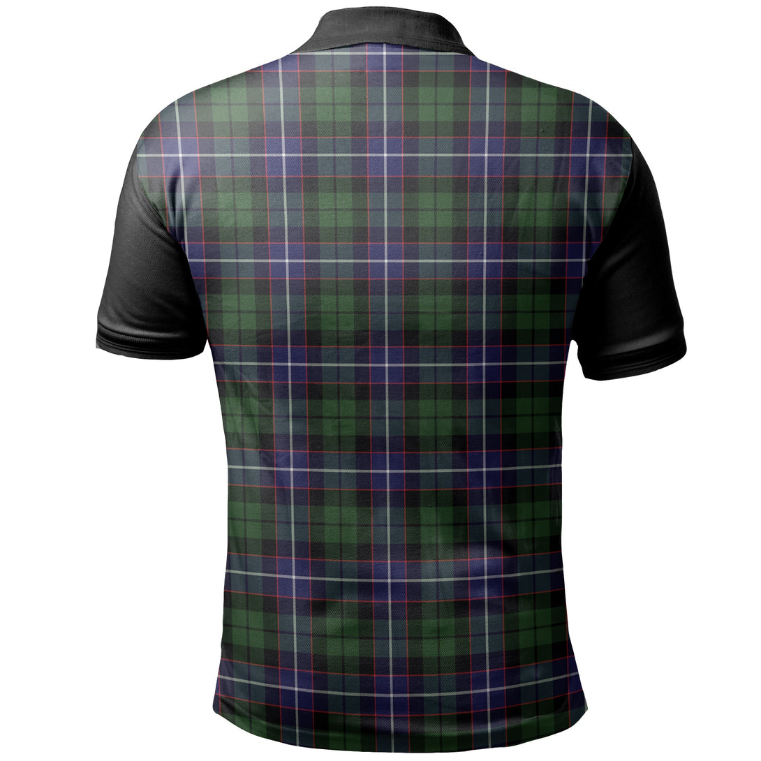 Galbraith Modern Tartan Classic Polo Shirt Black Neck 2 Style ...