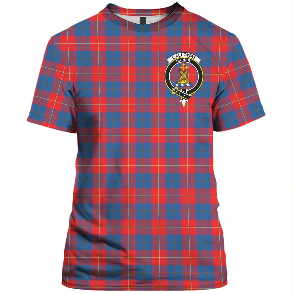 Galloway Red Tartan Classic Crest T-Shirt