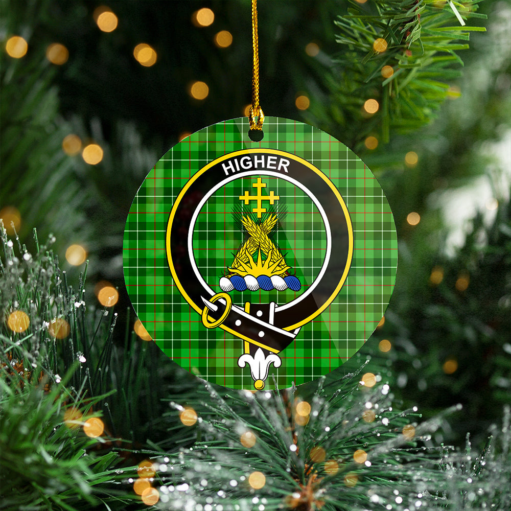 Galloway District Clan Badge Tartan Plastic Christmas Ornaments