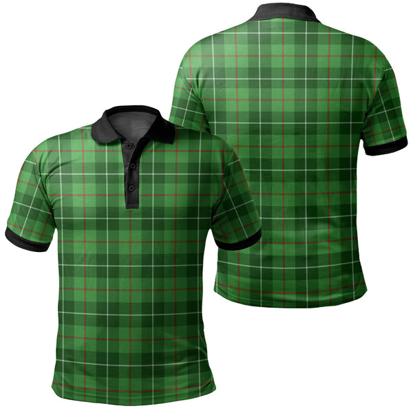 Galloway District Tartan Classic Polo Shirt Black Neck 2 Style