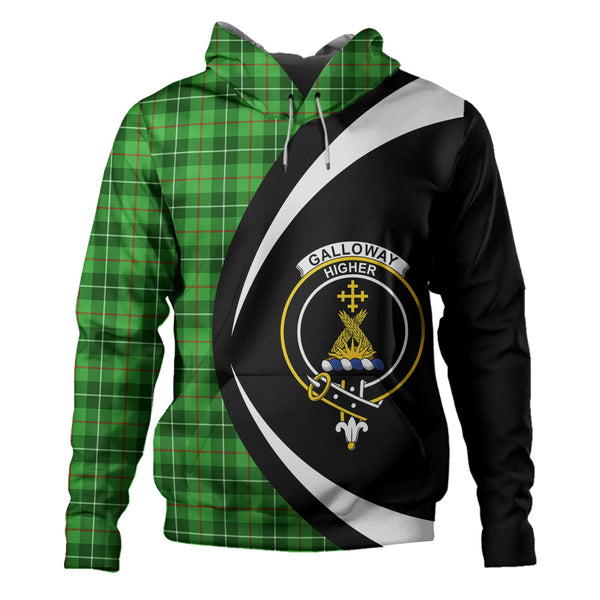 Galloway District Clan Badge Tartan Hoodie Circle Style