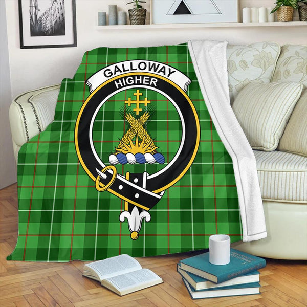 Galloway District Tartan Crest Premium Blanket