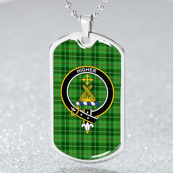 Galloway District Clan Badge Classic Tartan Dog Tag Necklace