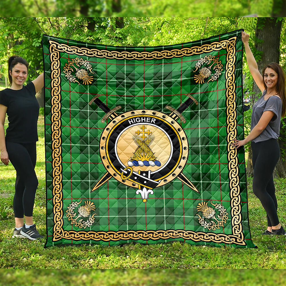 Galloway District Clan Badge Tartan Premium Quilt Celtic Shield