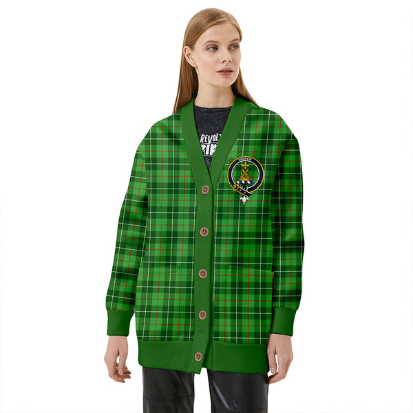 Galloway District Clan Badge Tartan V-neck Cardigan