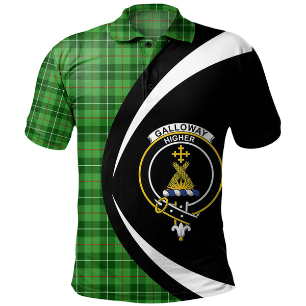 Galloway District Clan Badge Tartan Polo Shirt Circle Style Personalized