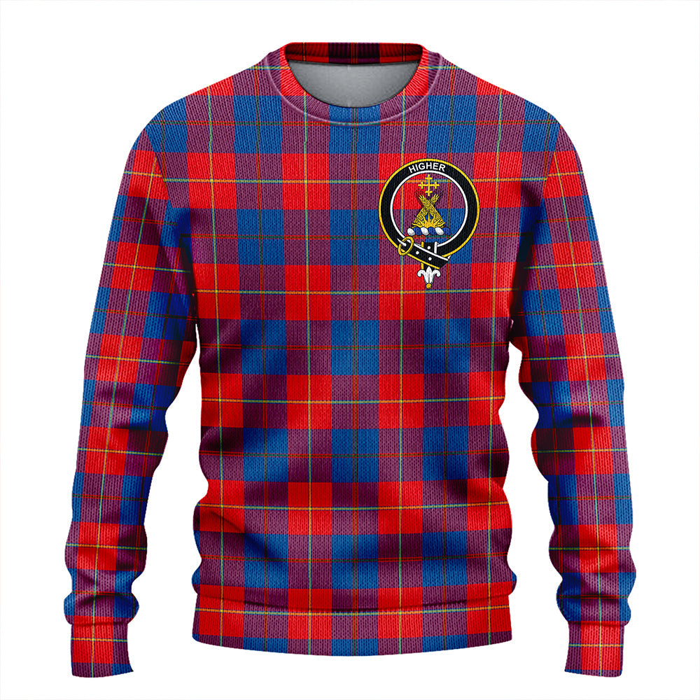 Galloway Red Clan Badge Tartan Knitted Sweater