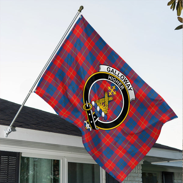 Galloway Red Classic Crest House Flag