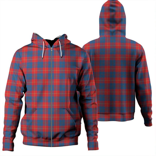 Galloway Red Tartan Classic Zipper Hoodie