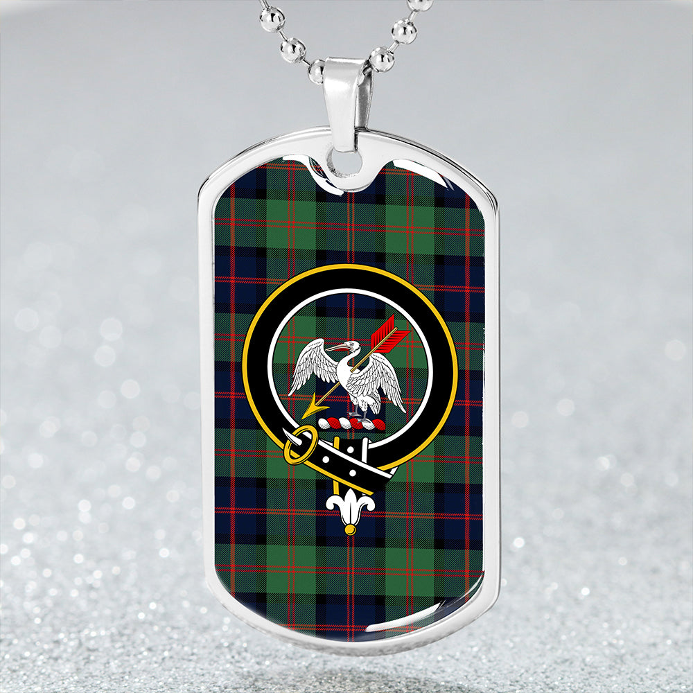 Gammell 1978 Modern Clan Badge Classic Tartan Dog Tag Necklace