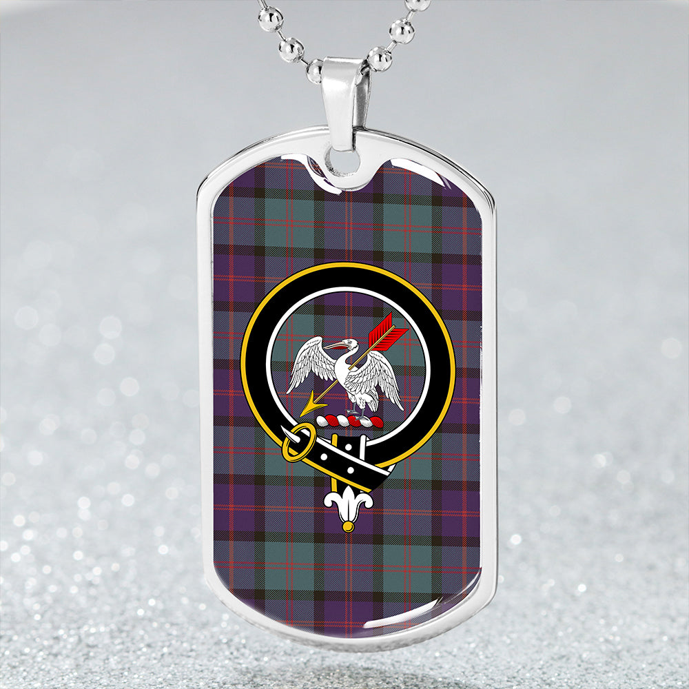 Gammell 1978 Weathered Clan Badge Classic Tartan Dog Tag Necklace