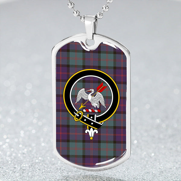 Gammell 1978 Weathered Clan Badge Classic Tartan Dog Tag Necklace