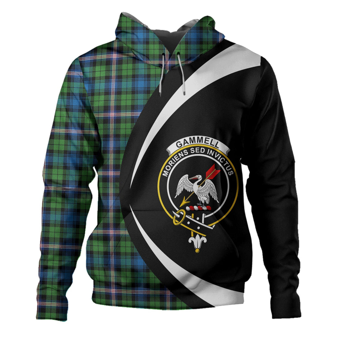 Gammell Ancient Clan Badge Tartan Hoodie Circle Style