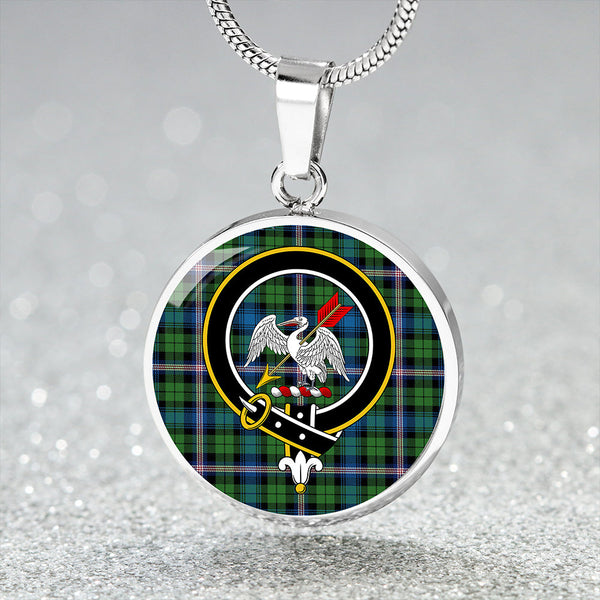 Gammell Ancient Clan Badge Tartan Classic Circle Necklace