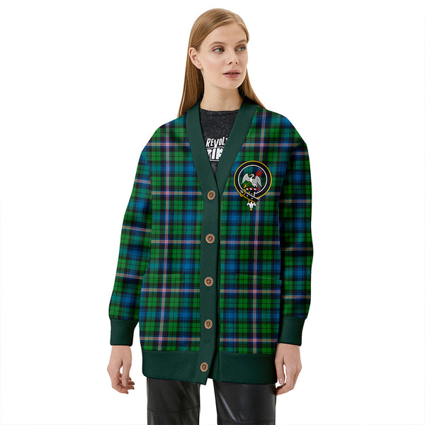 Gammell Ancient Clan Badge Tartan V-neck Cardigan