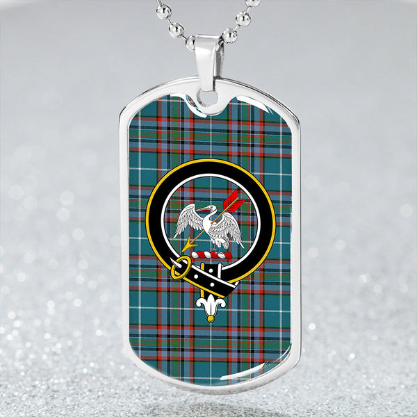 Gammell Dress Ancient Clan Badge Classic Tartan Dog Tag Necklace