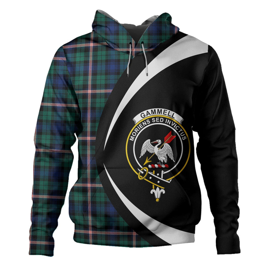 Gammell Modern Clan Badge Tartan Hoodie Circle Style