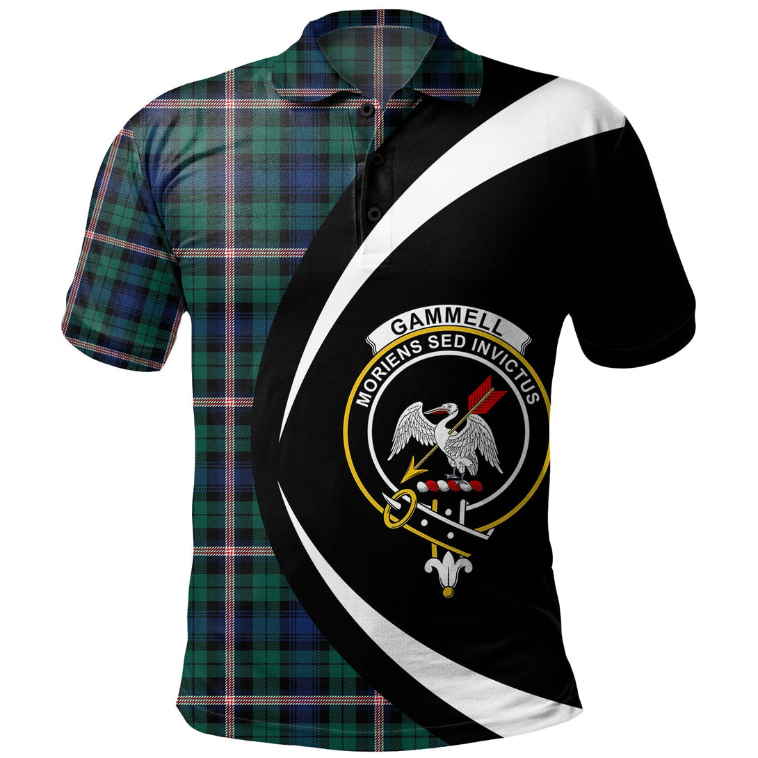 Gammell Modern Clan Badge Tartan Polo Shirt Circle Style Personalized