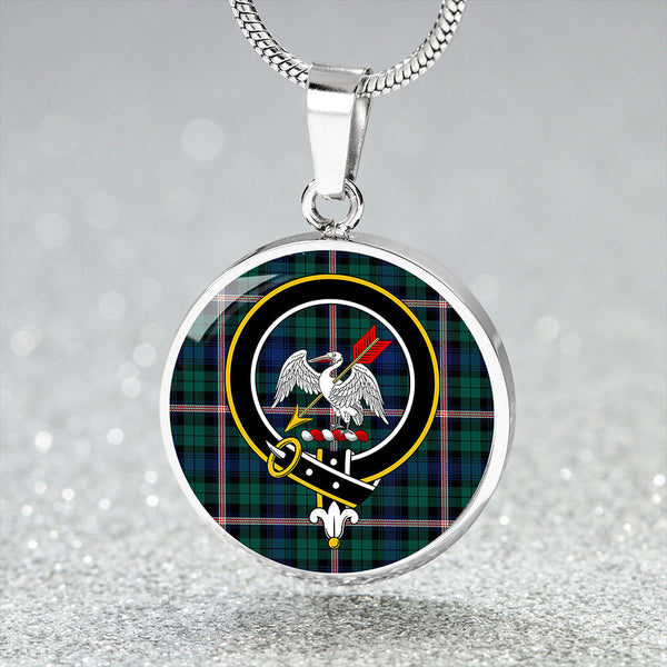 Gammell Modern Clan Badge Tartan Classic Circle Necklace