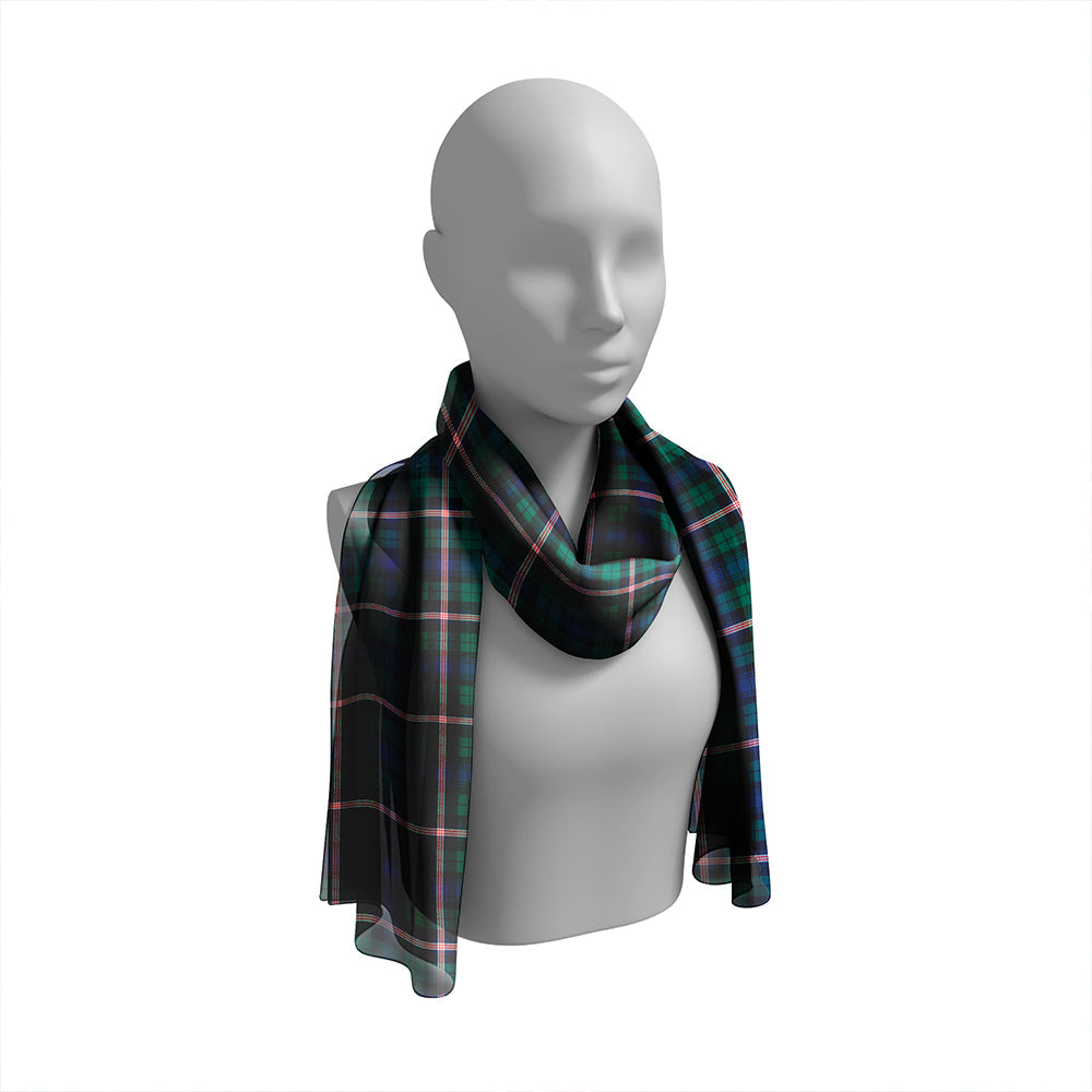 Gammell Modern Tartan Classic Silk Habotai Long Scarf