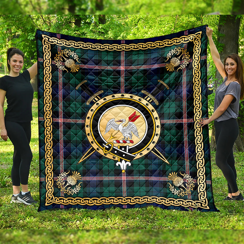 Gammell Modern Clan Badge Tartan Premium Quilt Celtic Shield