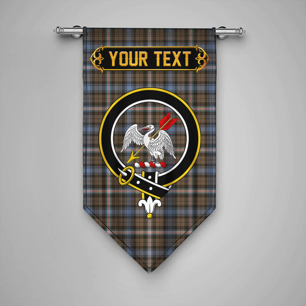 Gammell Weathered Clan Badge Tartan Gonfalon Personalize